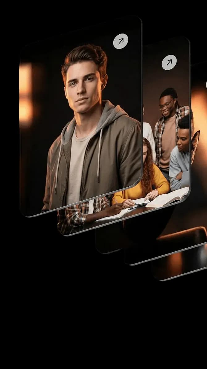A young man in a grey hoodie looks directly at the camera with a serious expression.